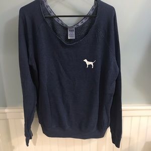 Pink Scoop Neck Sweatshirt